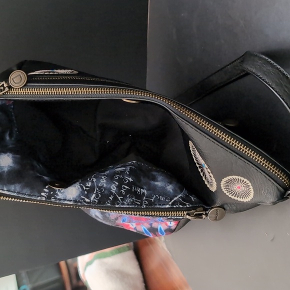 Desigual Women's Asymetrical Stylish Black /Multicolor Crossbody Bag. - Picture 9 of 15